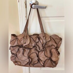 Costanza roja large authentic italian leather handbag purse tote satchel bag